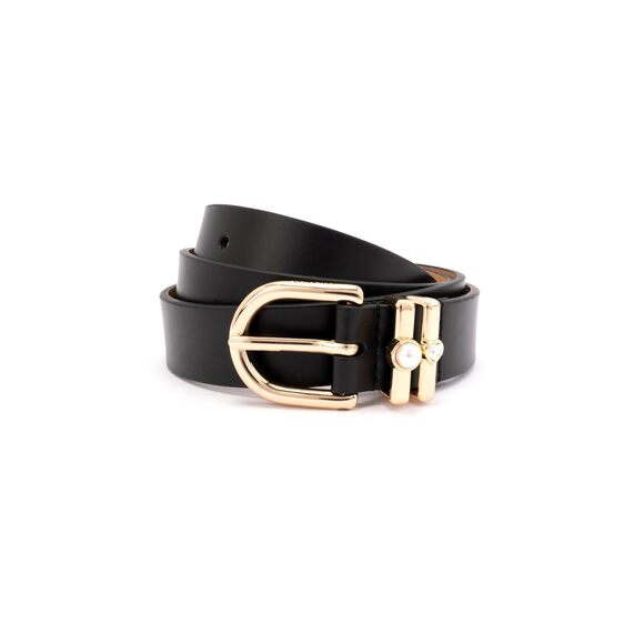 5125 Women's 1 Inch Belt With Pearl & Heart Keppers Leather Accessory